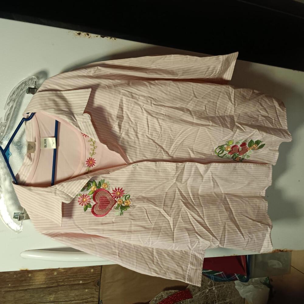 Blair Pink Embroidered Women's Top & Blouse Set - Size 3XL